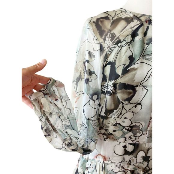 Worth Collection Ivory Sea Glass Dress 6 Green NWT - Picture 5 of 9